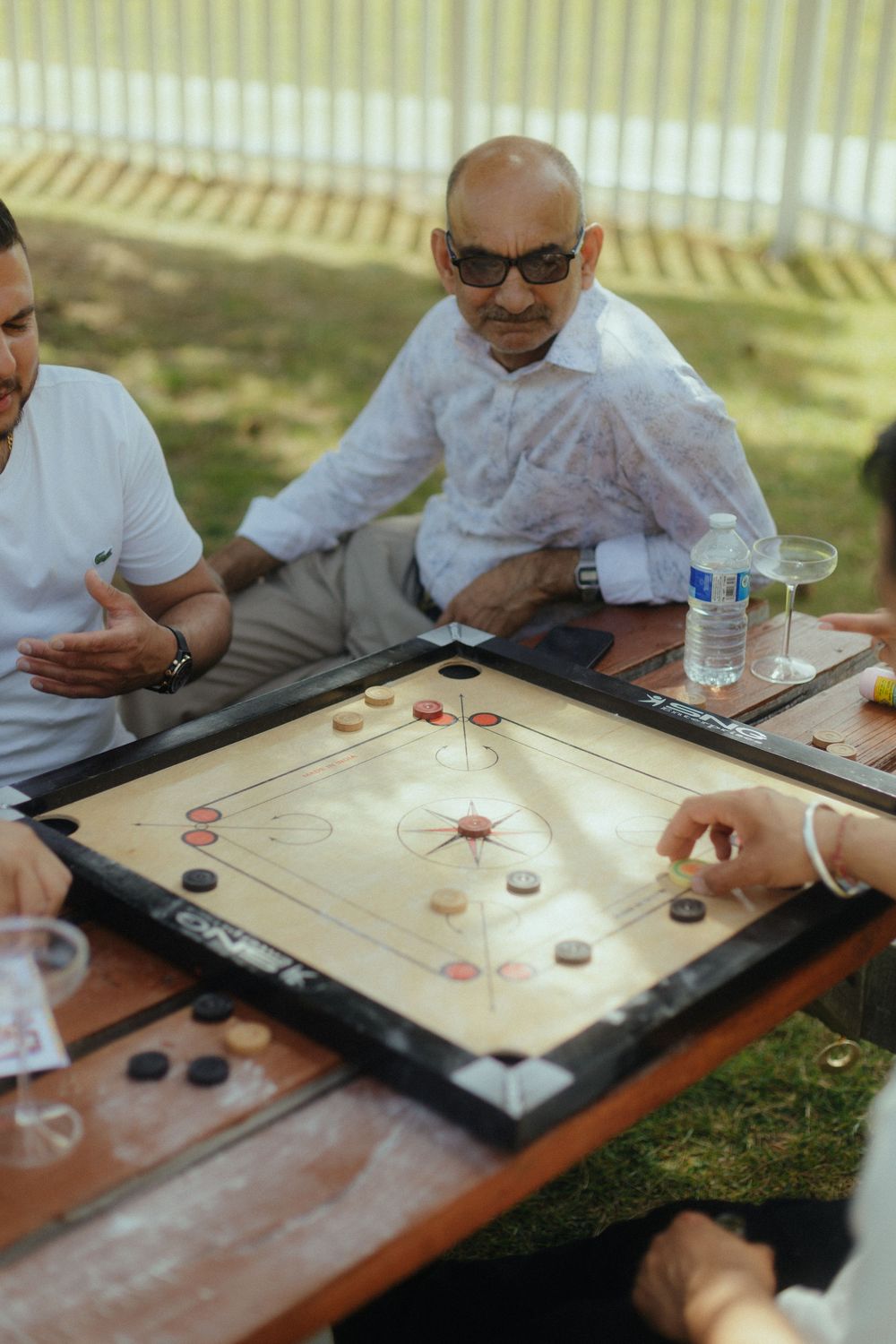 Wedding guests playing board games during the wedding