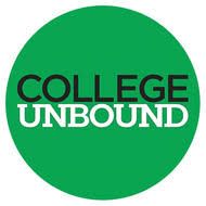 College Unbound logo featuring bold black text on a vibrant green circle background.