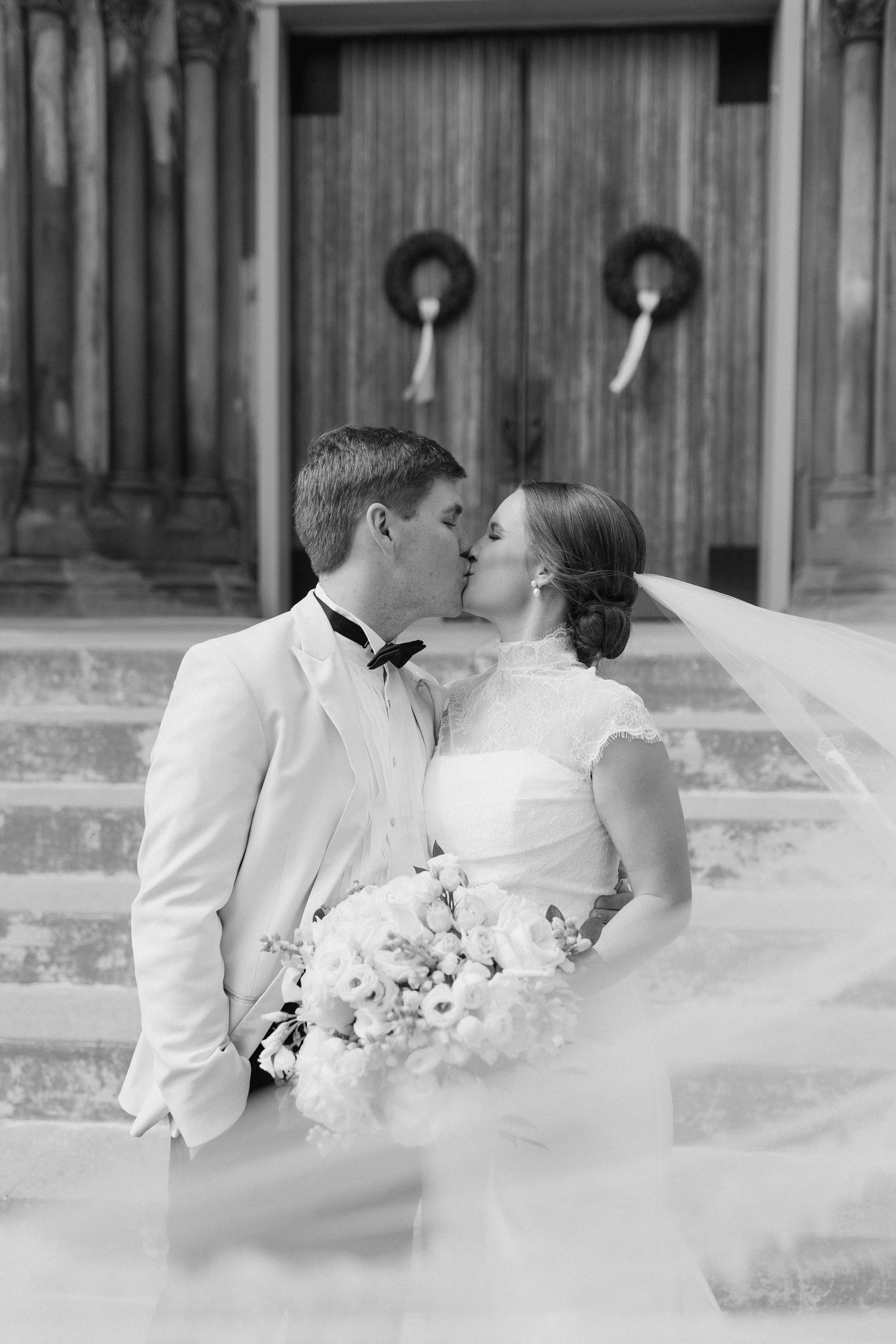 Elegant wedding ceremony at a Catholic church in Columbus Ohio.