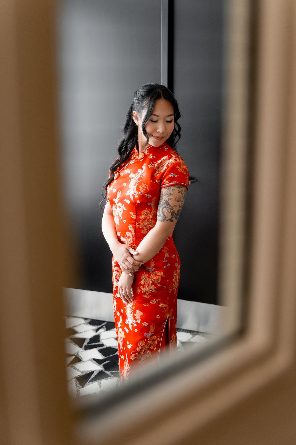 tammy's chinese dress for a multicultural chinese wedding