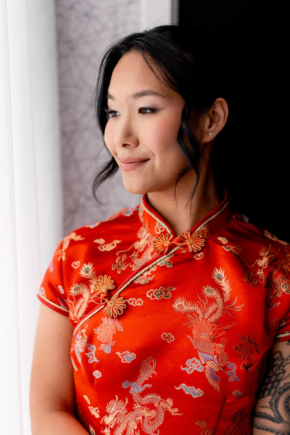 red chinese wedding dress