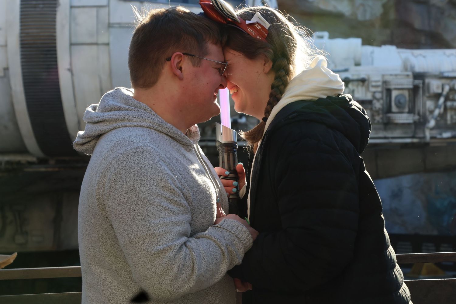 Brother and his fiance after proposal.