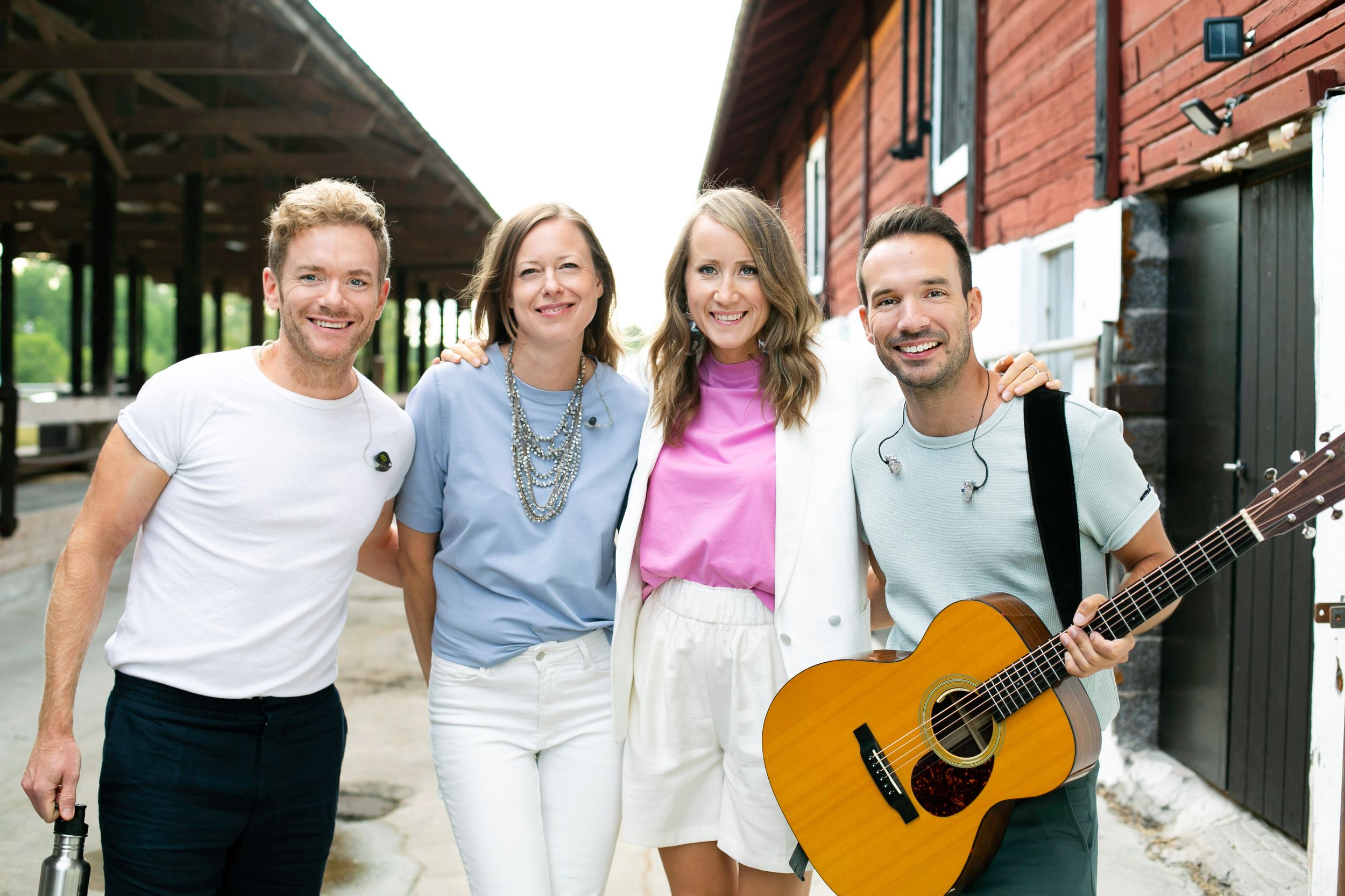 Husby Säteri Söderköping med Peter Johansson, Bruno Mitsogiannis och Matilda Grün. Fotograf Rebecca Nordin. Gruppbild.