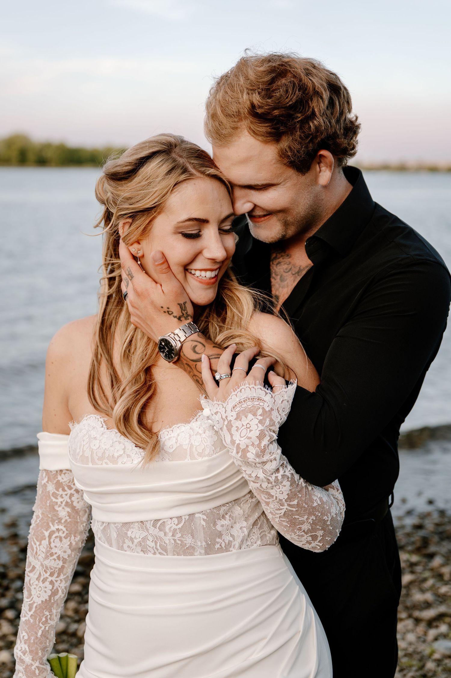 Couple on their wedding day