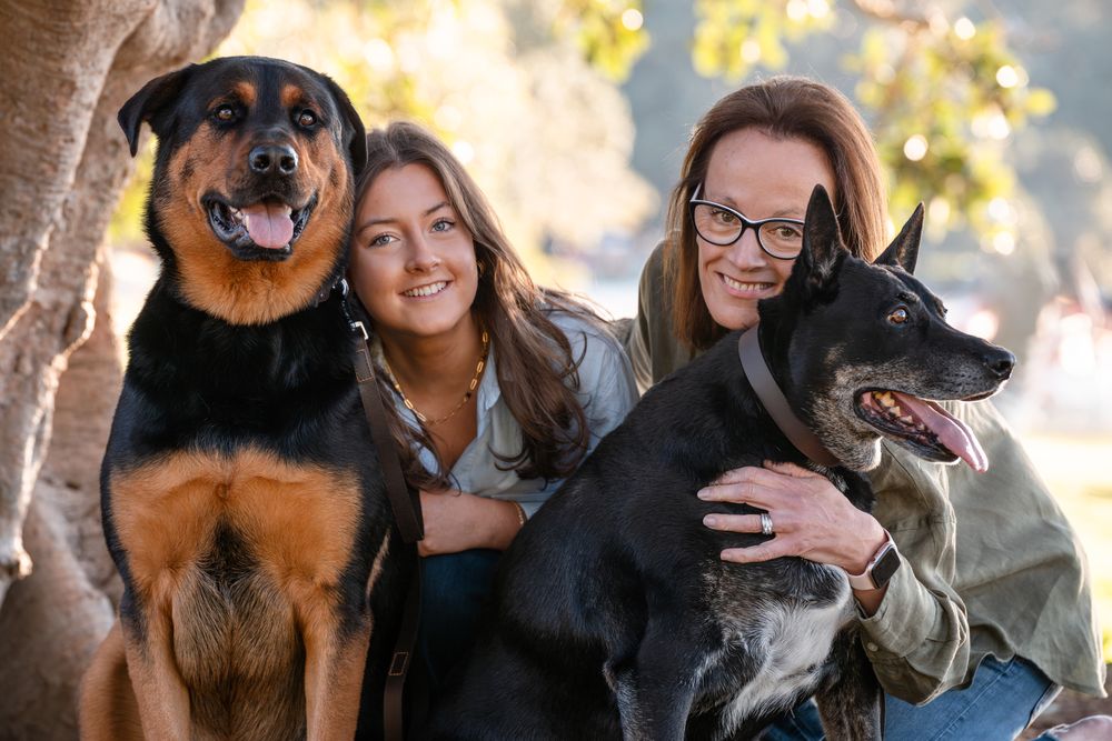 mom and daughter smiling for a photo during a family photoshoot in Sydney