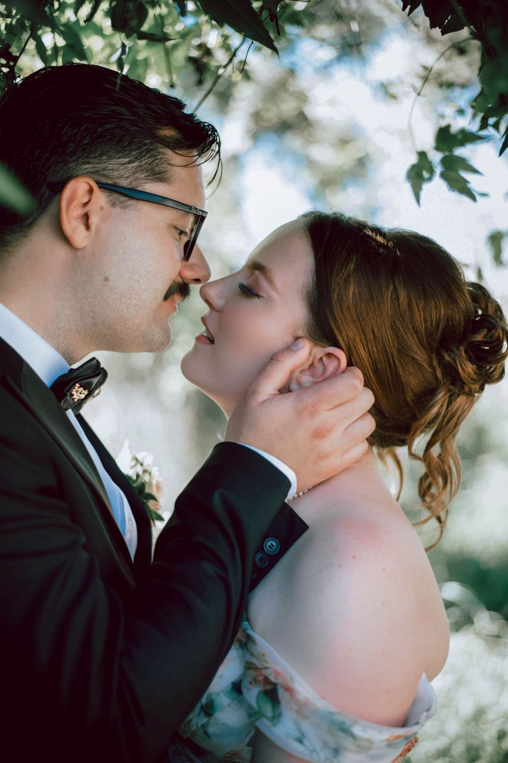 Wedding Photography - Wedding Portraiture of Bride and Groom in Coutts Western Heritage Centre, Nanton Alberta.