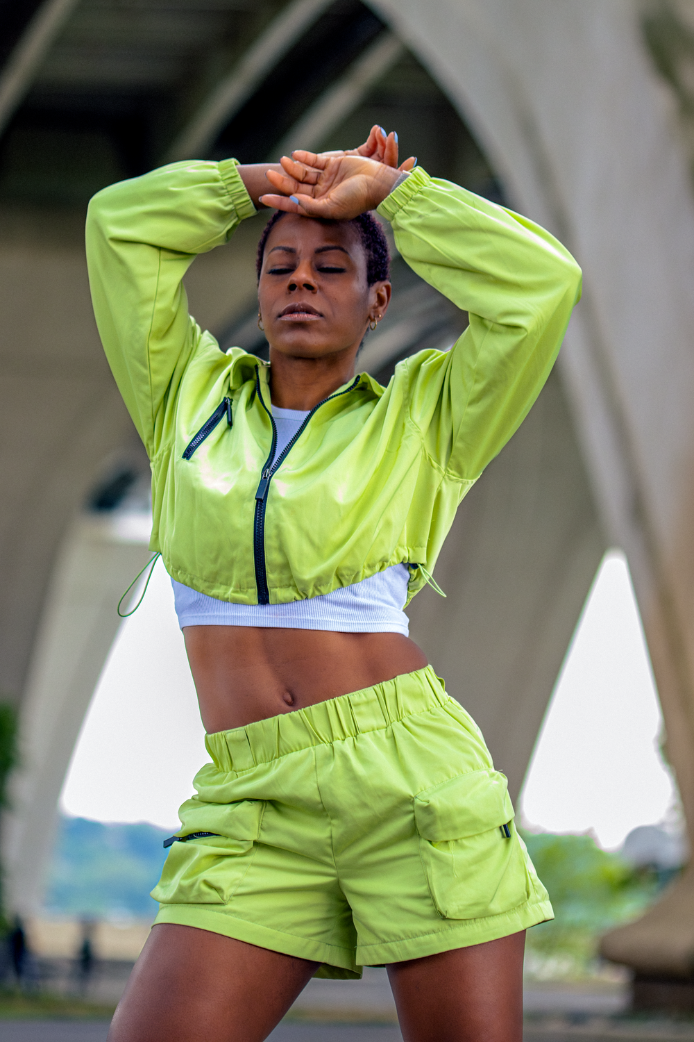 Natural light portrait of a young woman in DC
