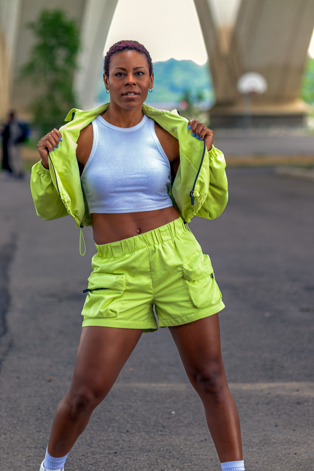 Natural light portrait of a young woman in DC