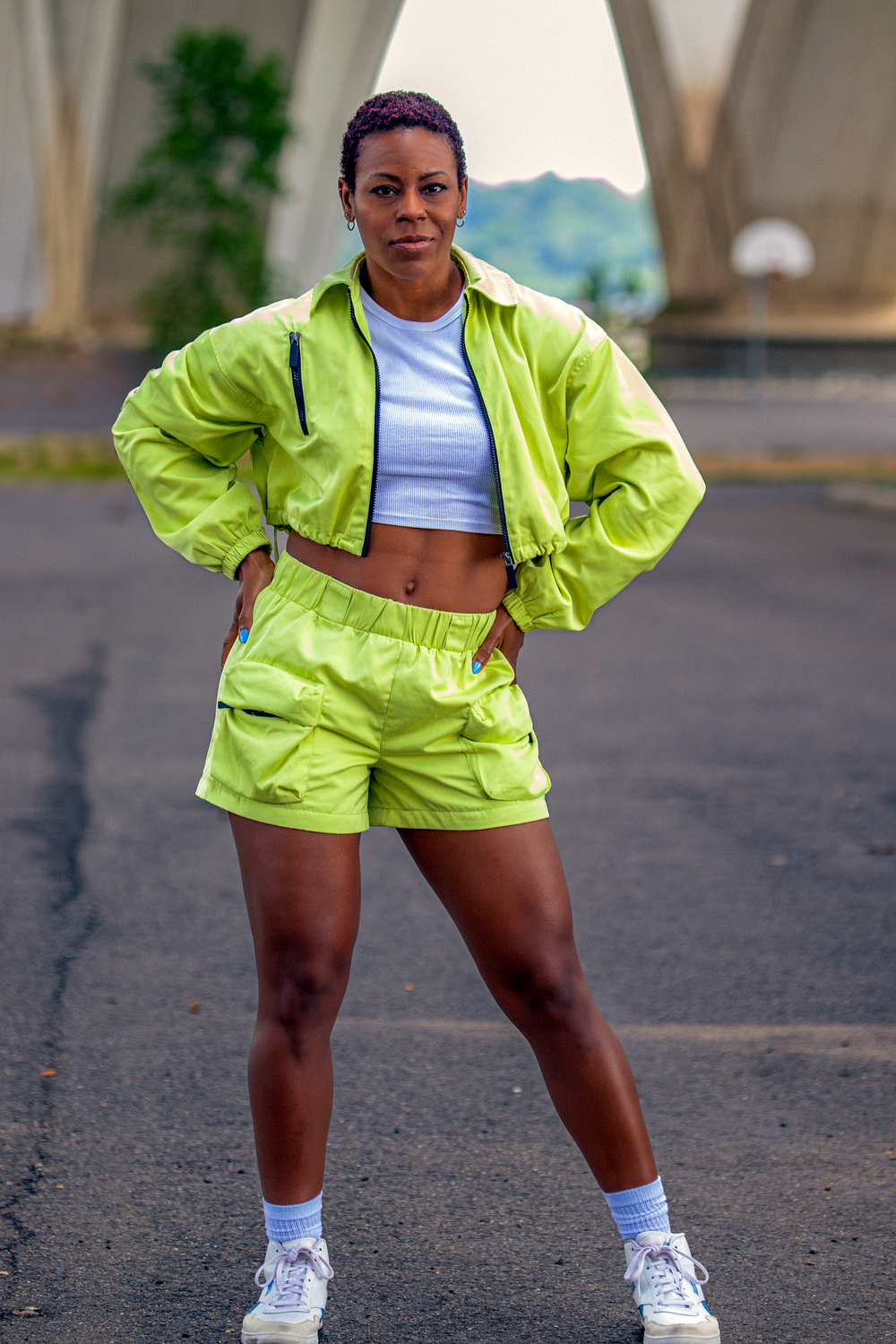 Natural light portrait of a young woman in DC