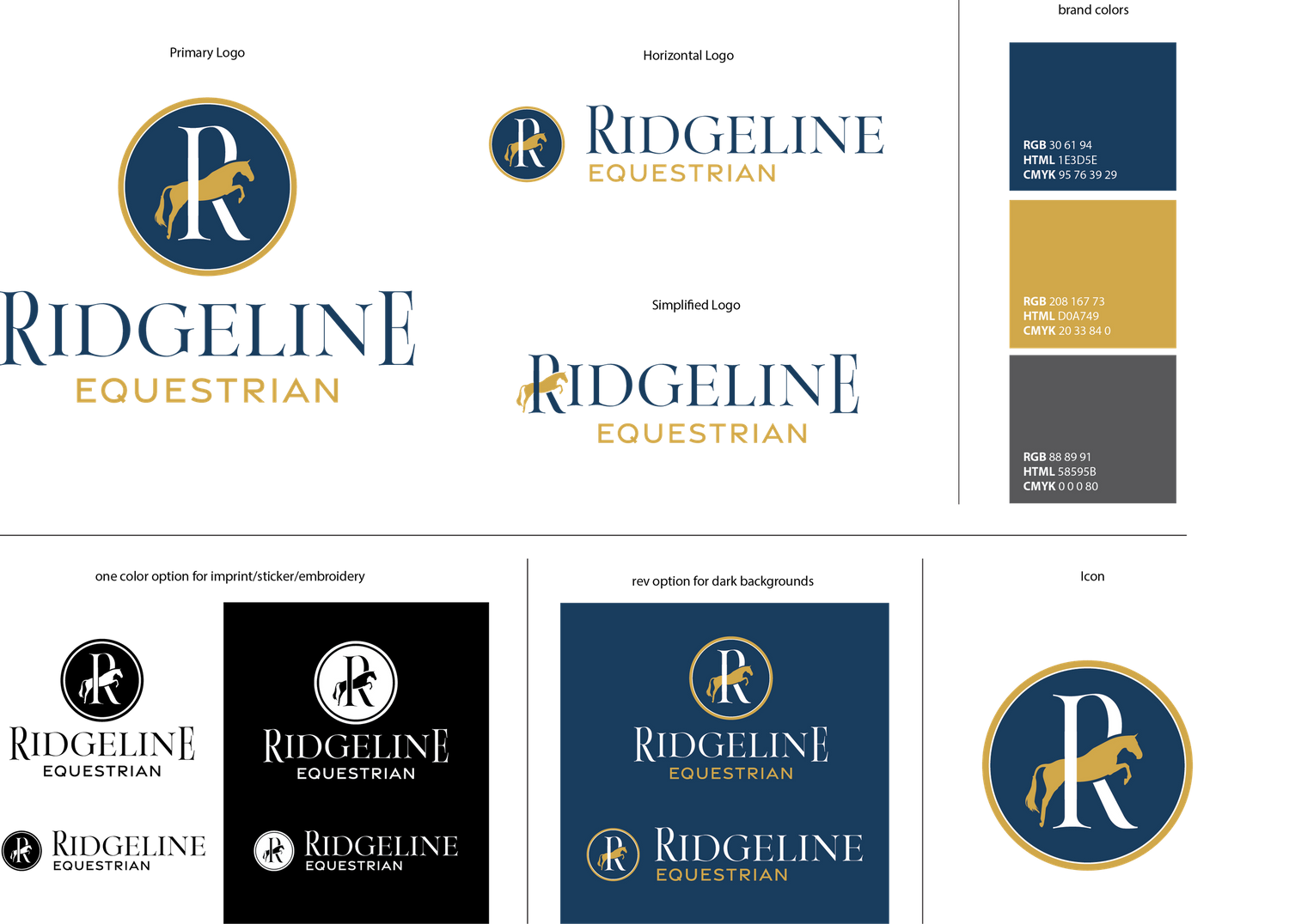 ridgeline equestrian brand page