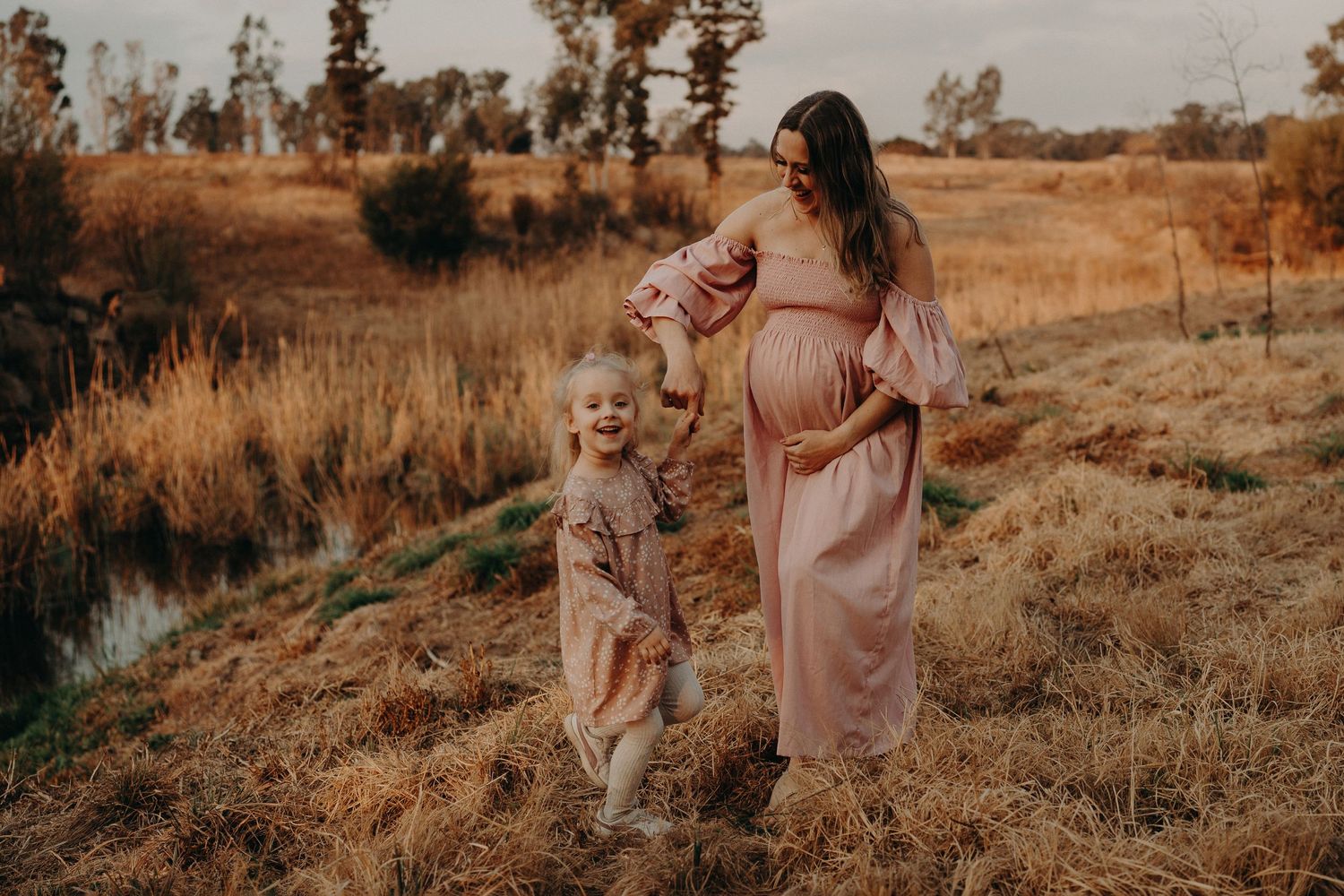 Outdoor family photoshoot in Johannesburg at golden hour