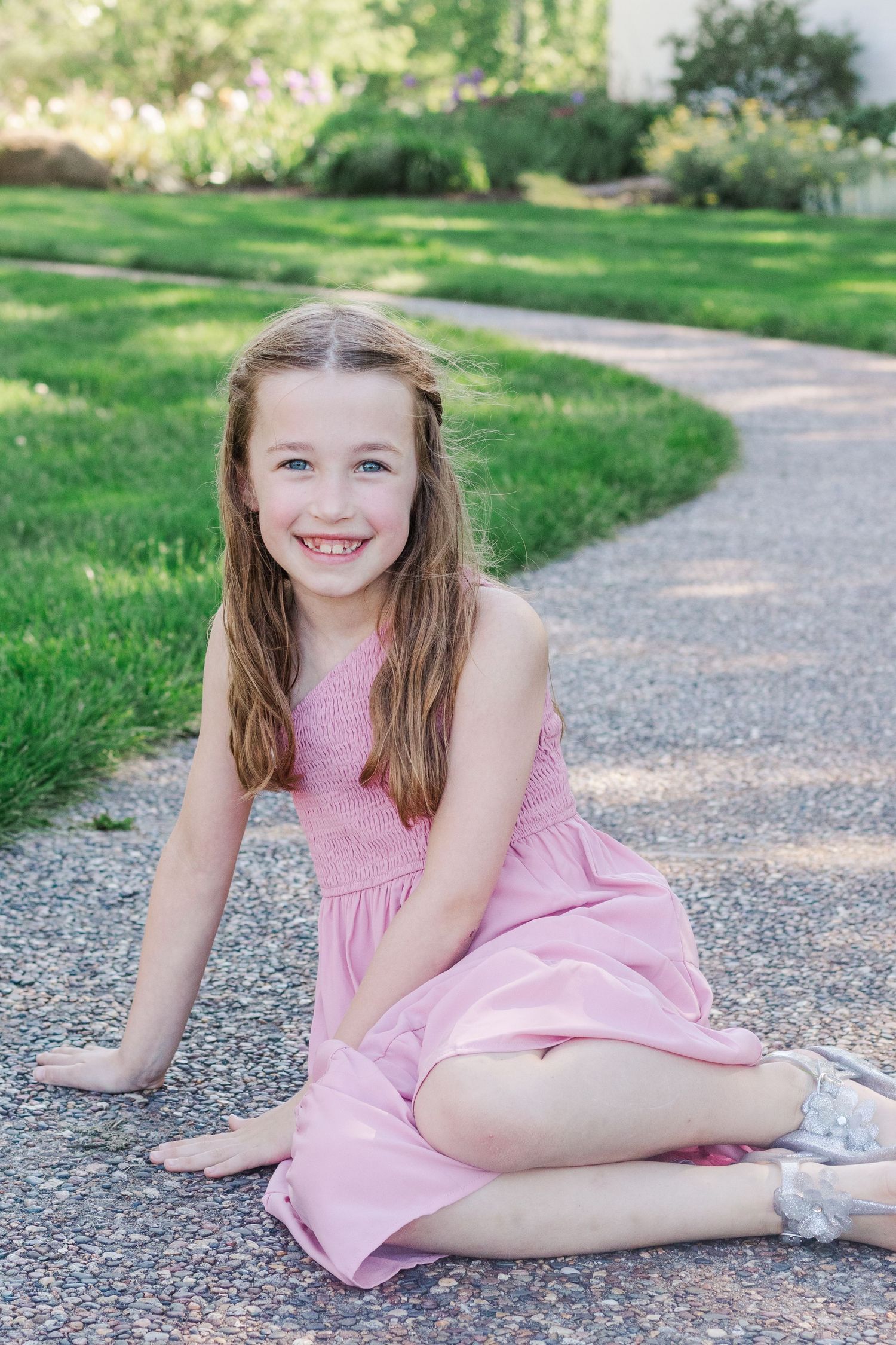 little girl smiling