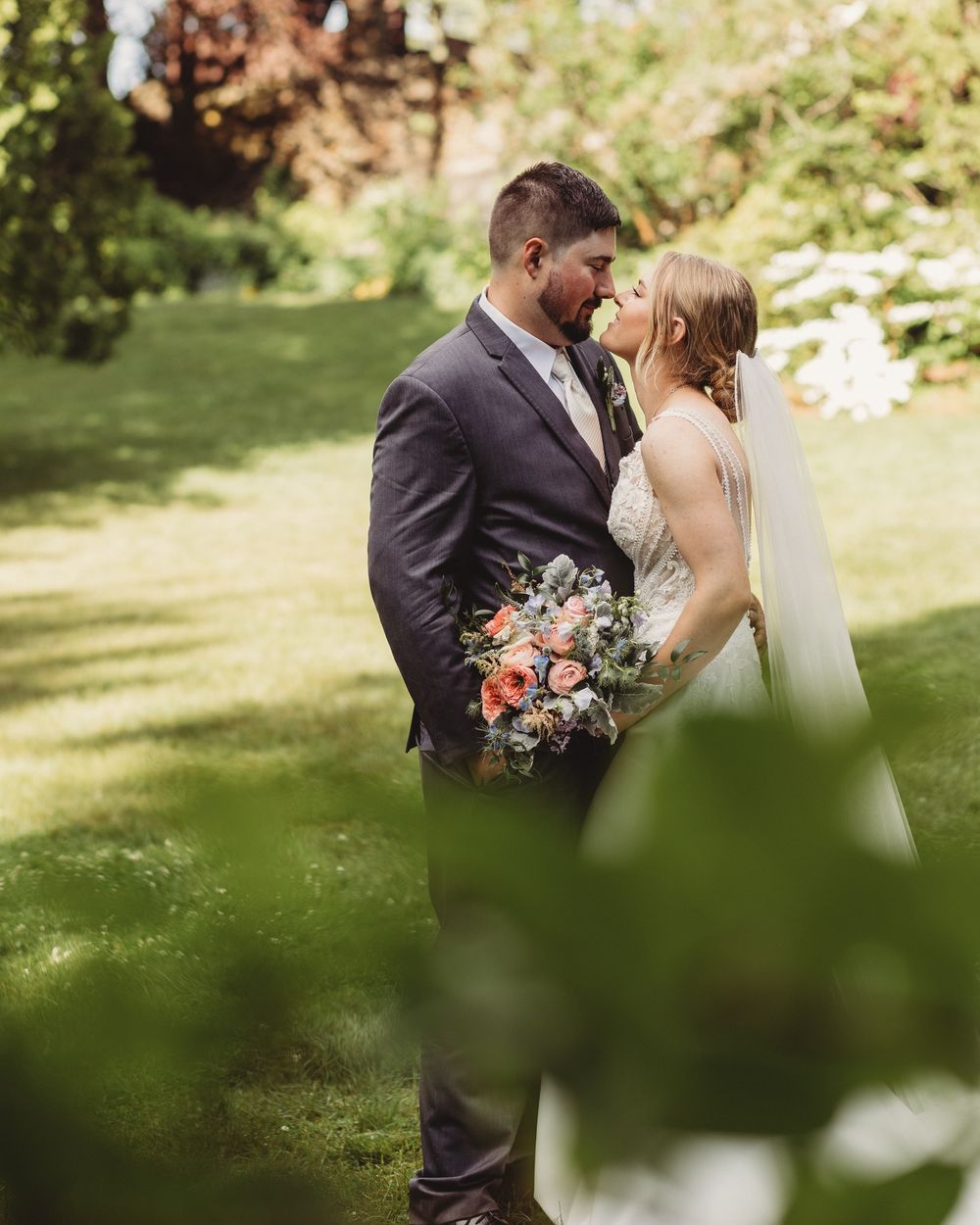 Professional photo of a bride and groom