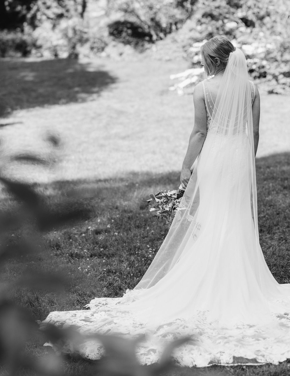 Professional photo of a bride in her wedding dress