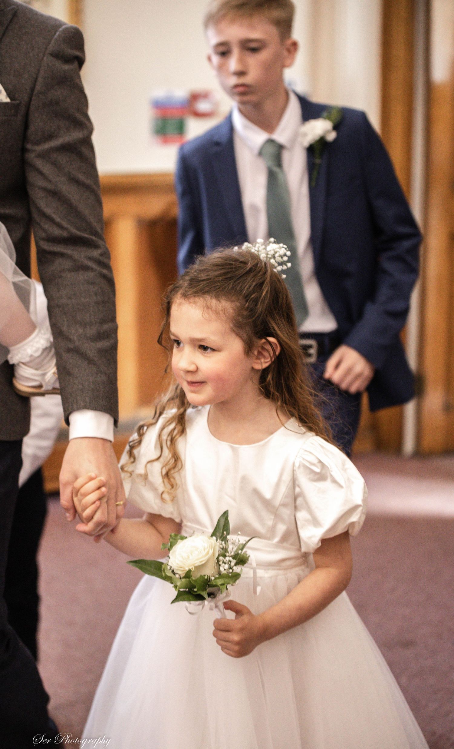 Little girl as bridesmaid