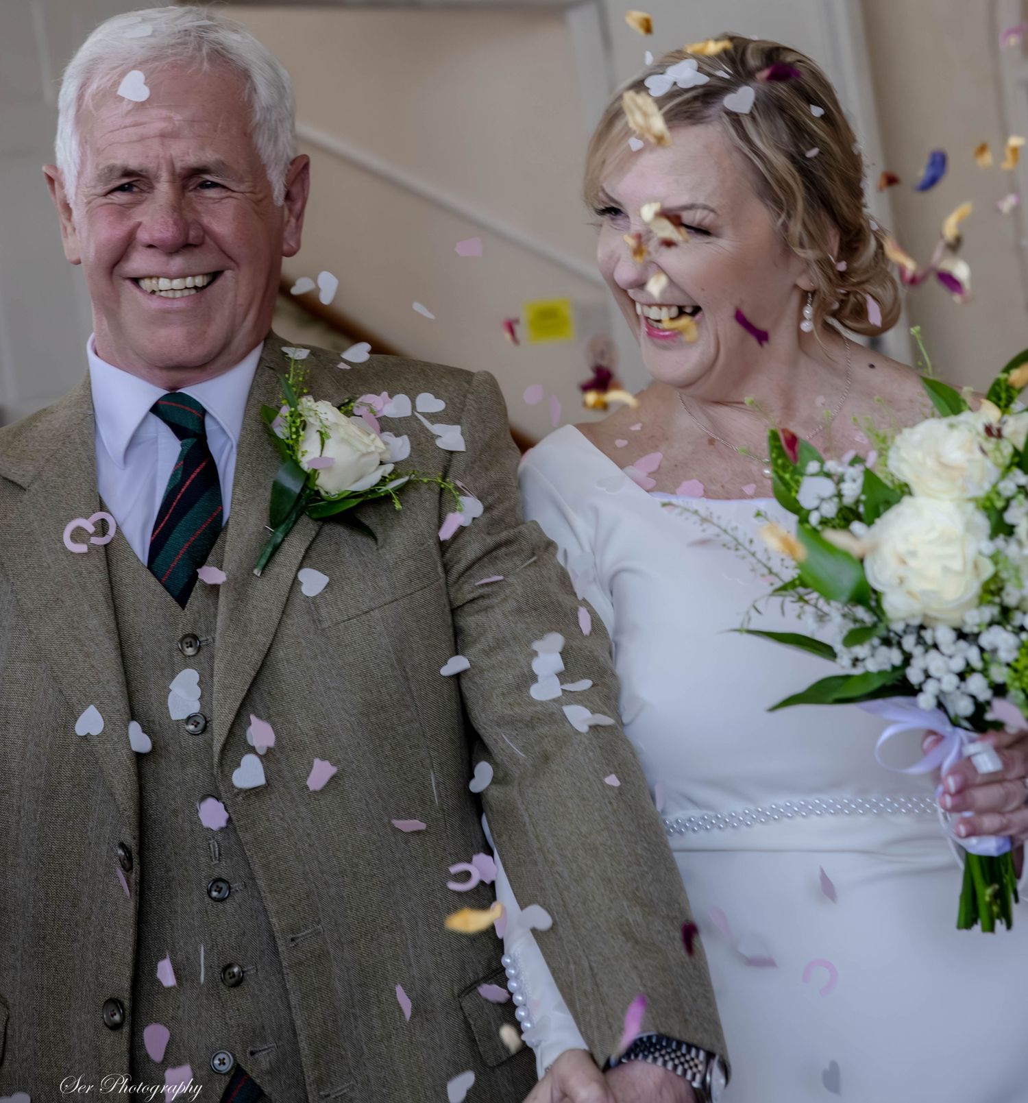 Happy wedding couple
