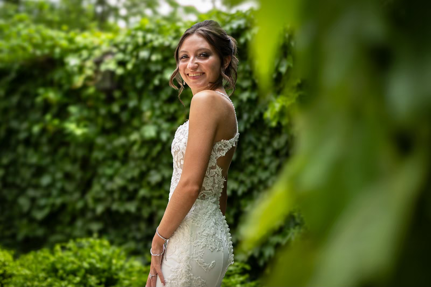 Bride photographed in Columbus Ohio wedding day