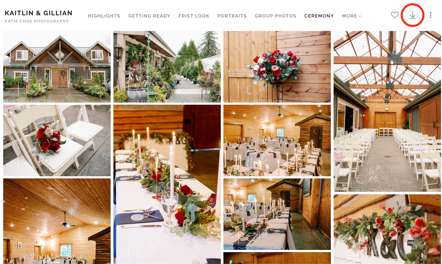 How to download your photos on pixieset
