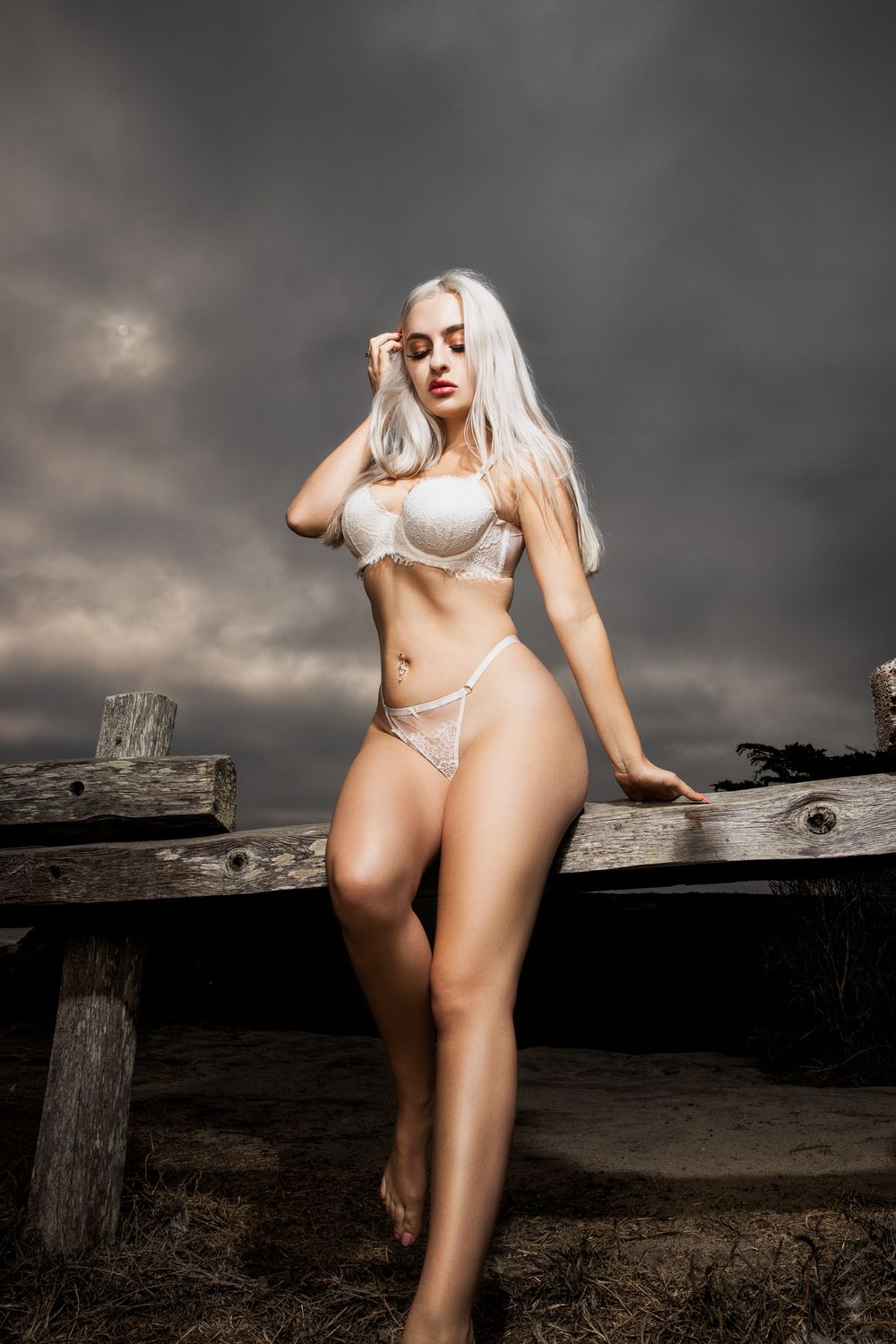 Lingerie on Beach in Pescadero California