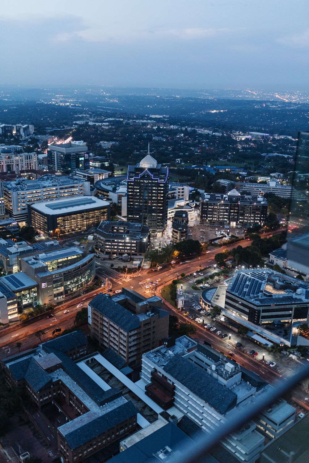 City scape blue hour