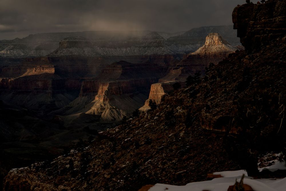 Dramatic sky over the Grand Canyon.