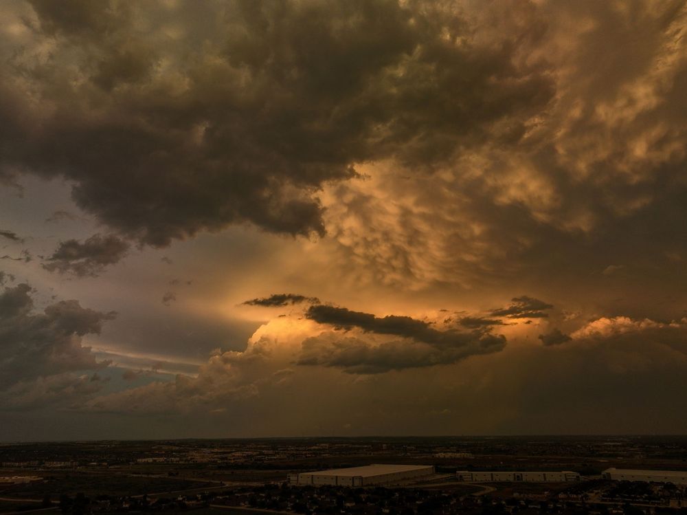 Dramatic Sky with clouds with a passing storm.