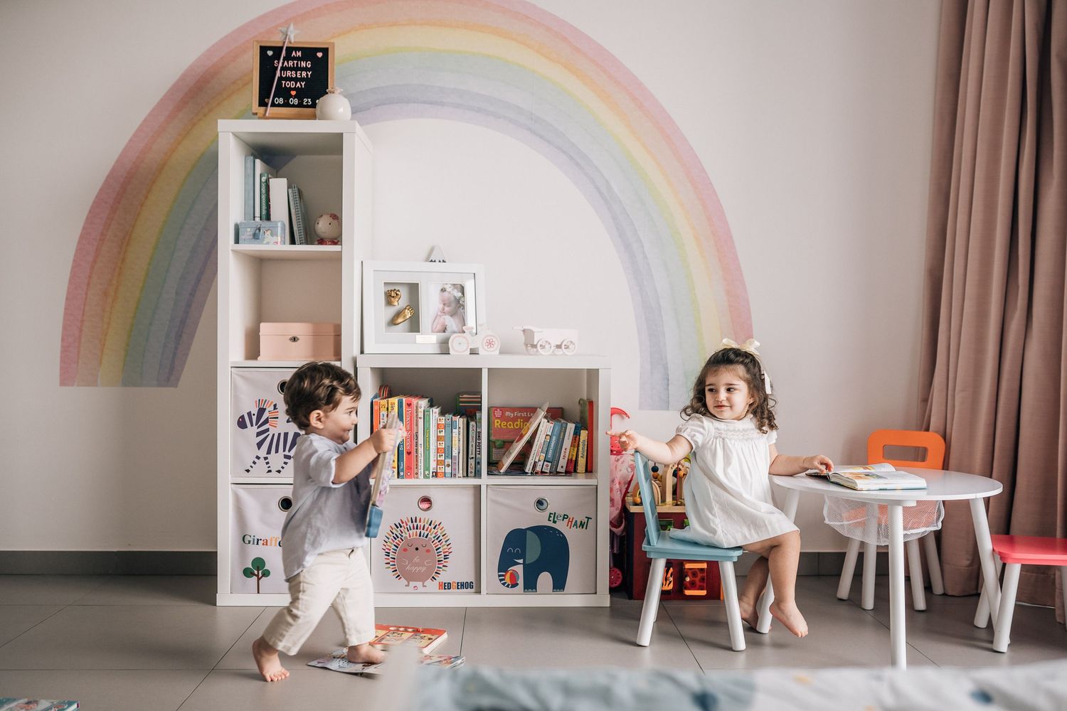 toddlers playing in their room