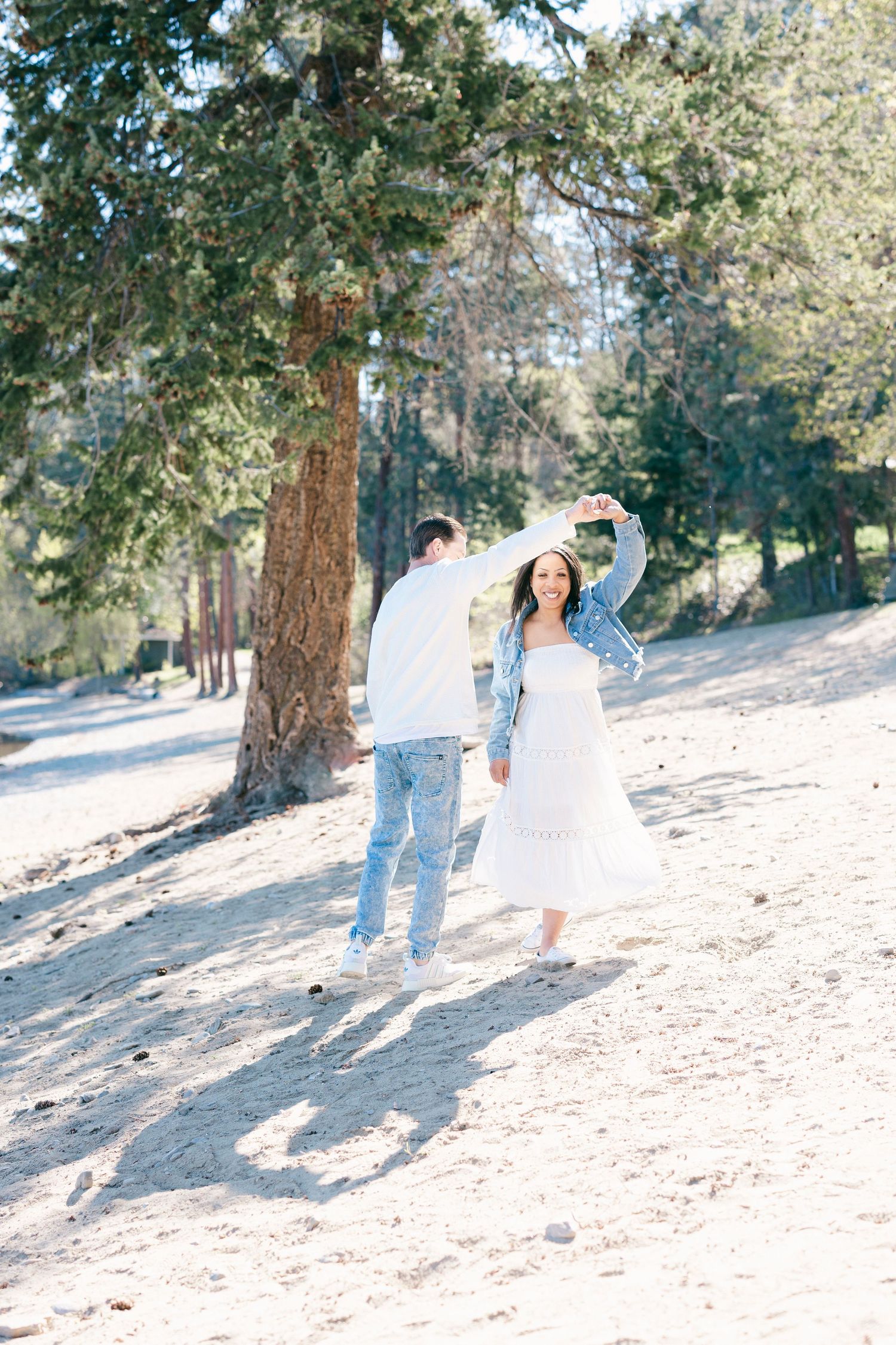 Intimate elopement on a private beach by Okanagan Lake at sunset