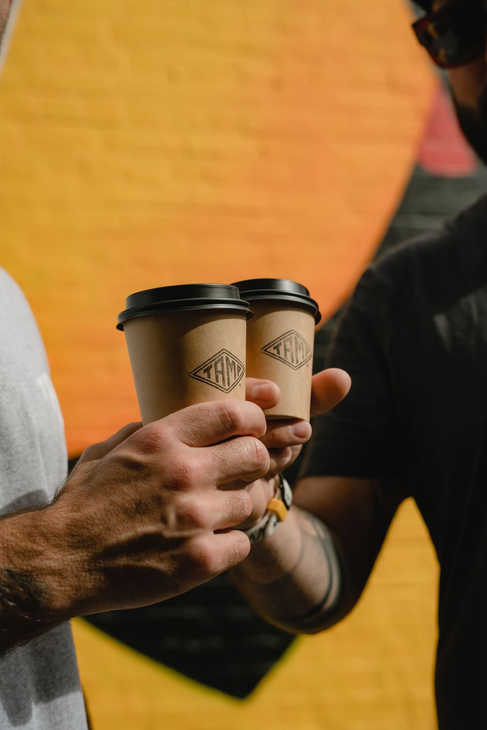 Photo of takeaway coffee for Tamp Coffee shop in Chiswick, London taken by a London Based coffee lifestyle photographer