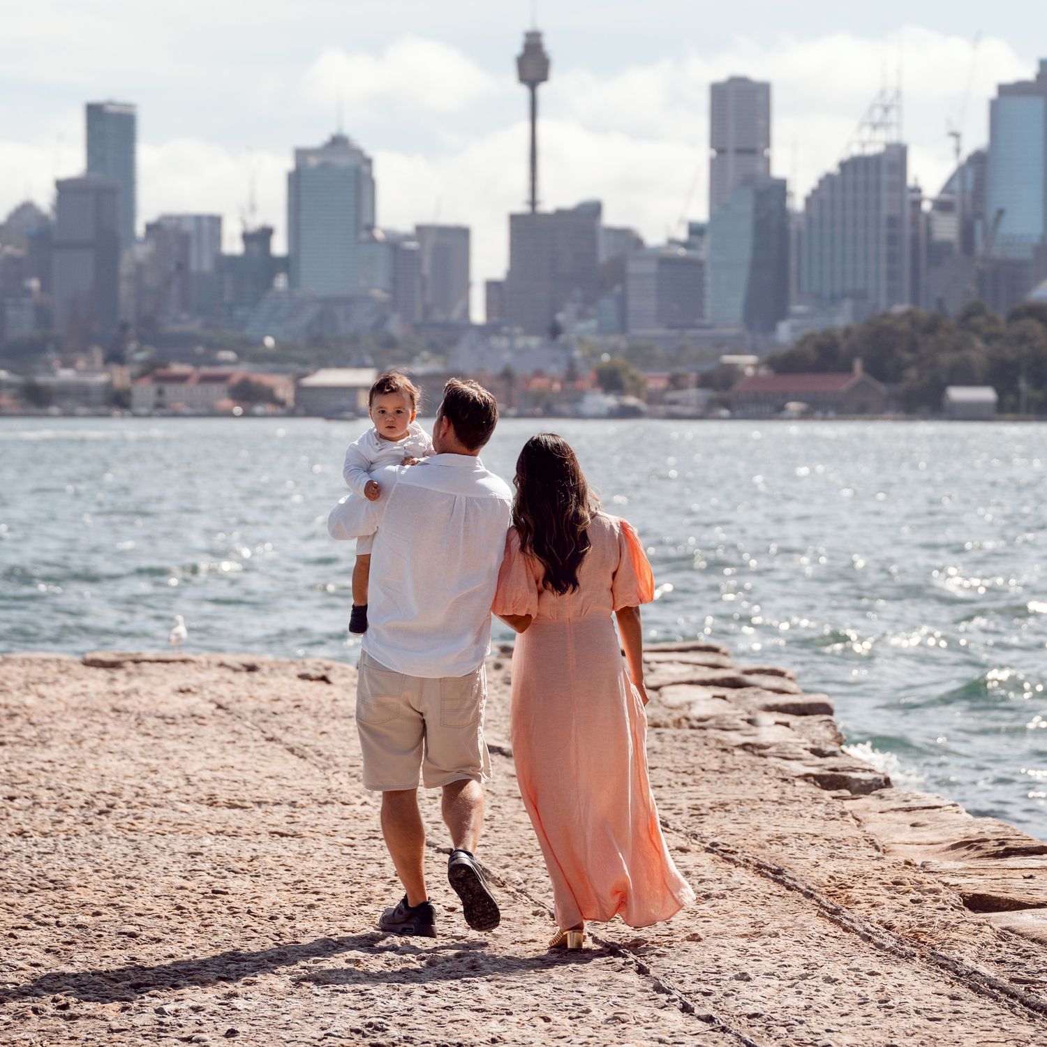 Sydney City backdrop for a family photoshoot