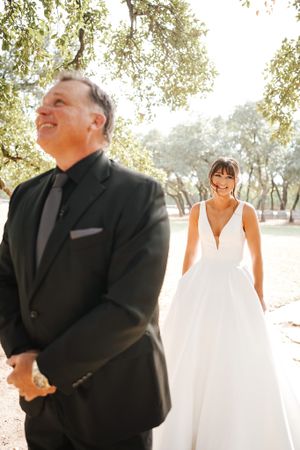 Candid outdoor wedding moments captured in a series of natural light photographs.