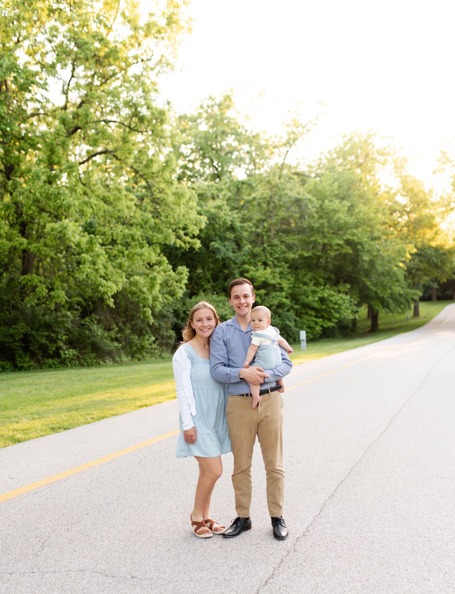 Family portrait outdoors near St. Louis, Missouri at Klondike Park