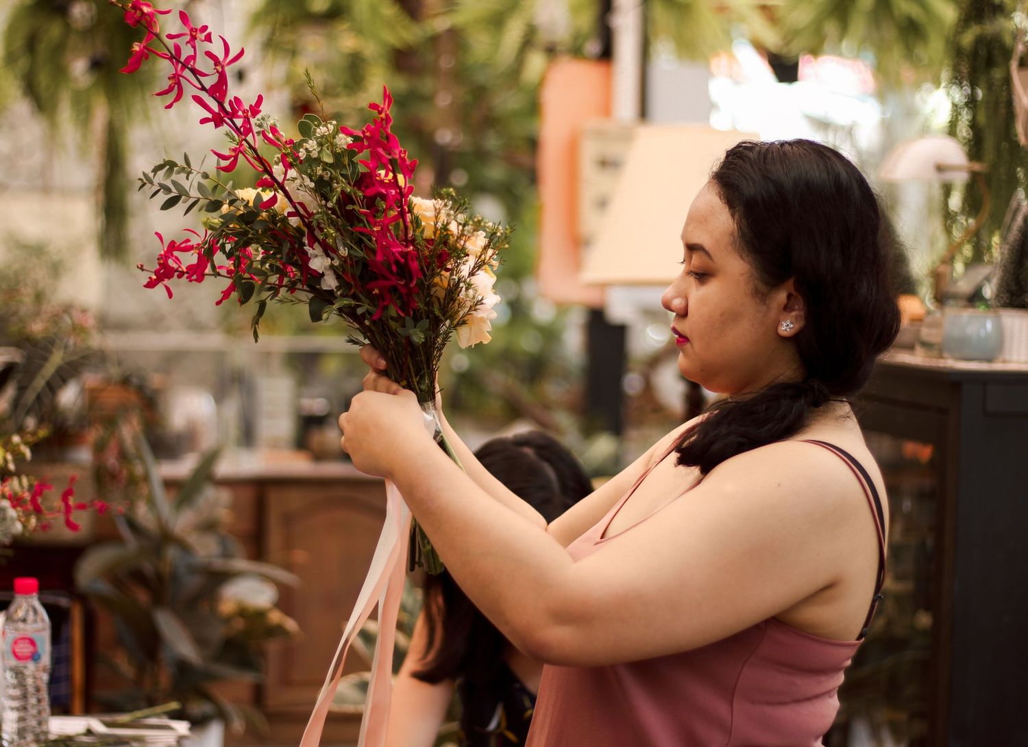 event photoshoot for flower making workshop in singapore