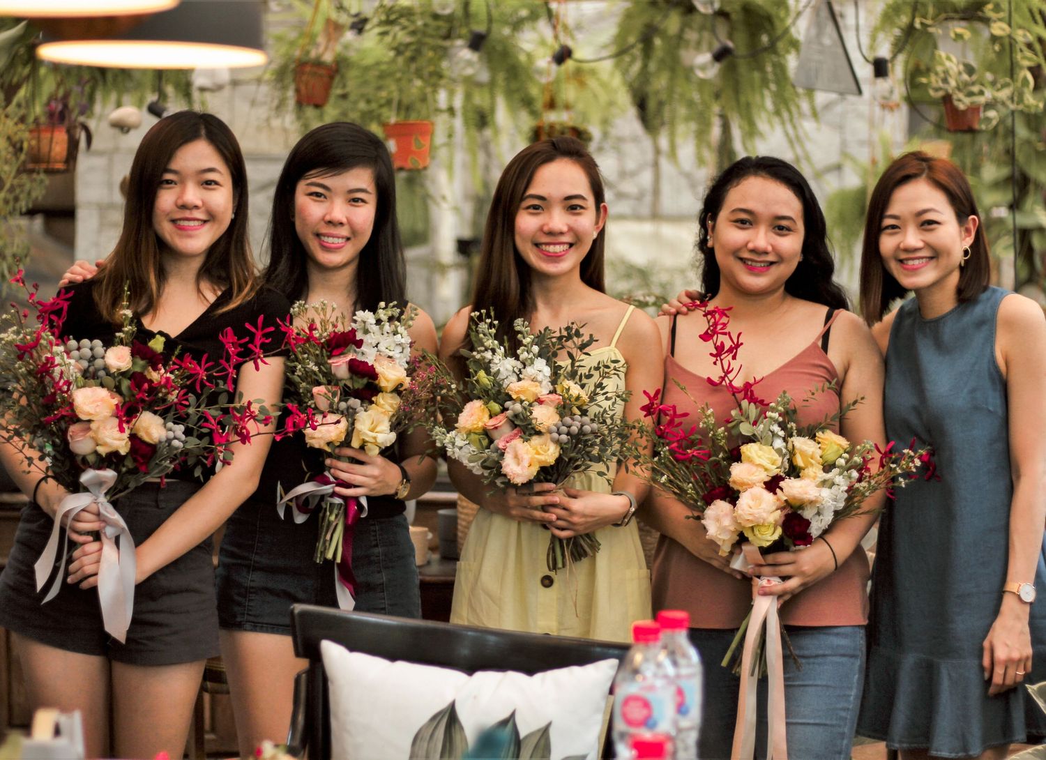 event photoshoot for flower making workshop in singapore