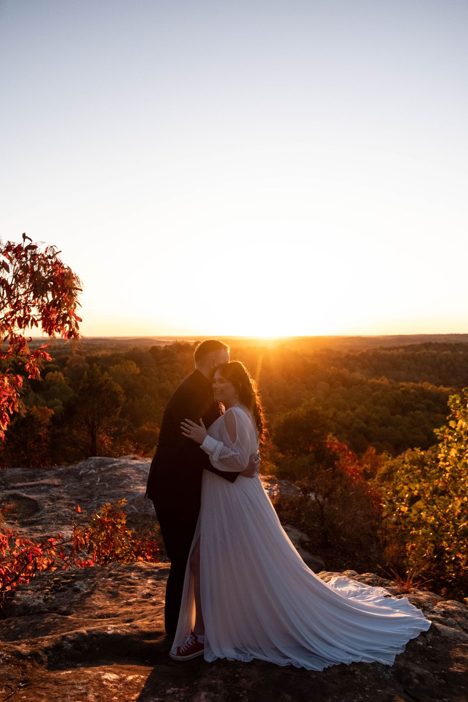 Stunning mountain top vow renewal session, destination elopement
