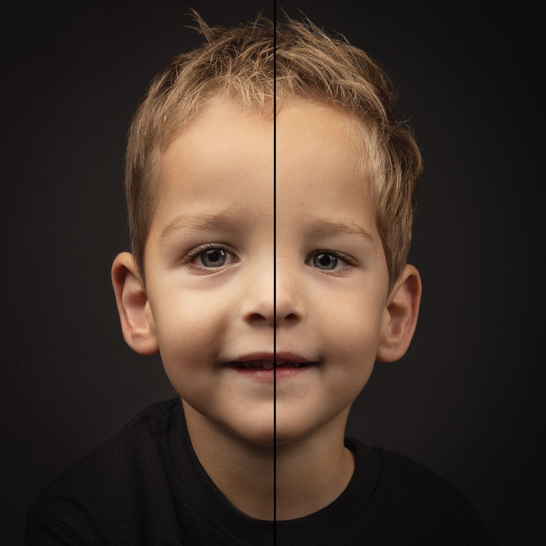 duoportret van twee broertjes in kleur, gemaakt in de studio in Breda
