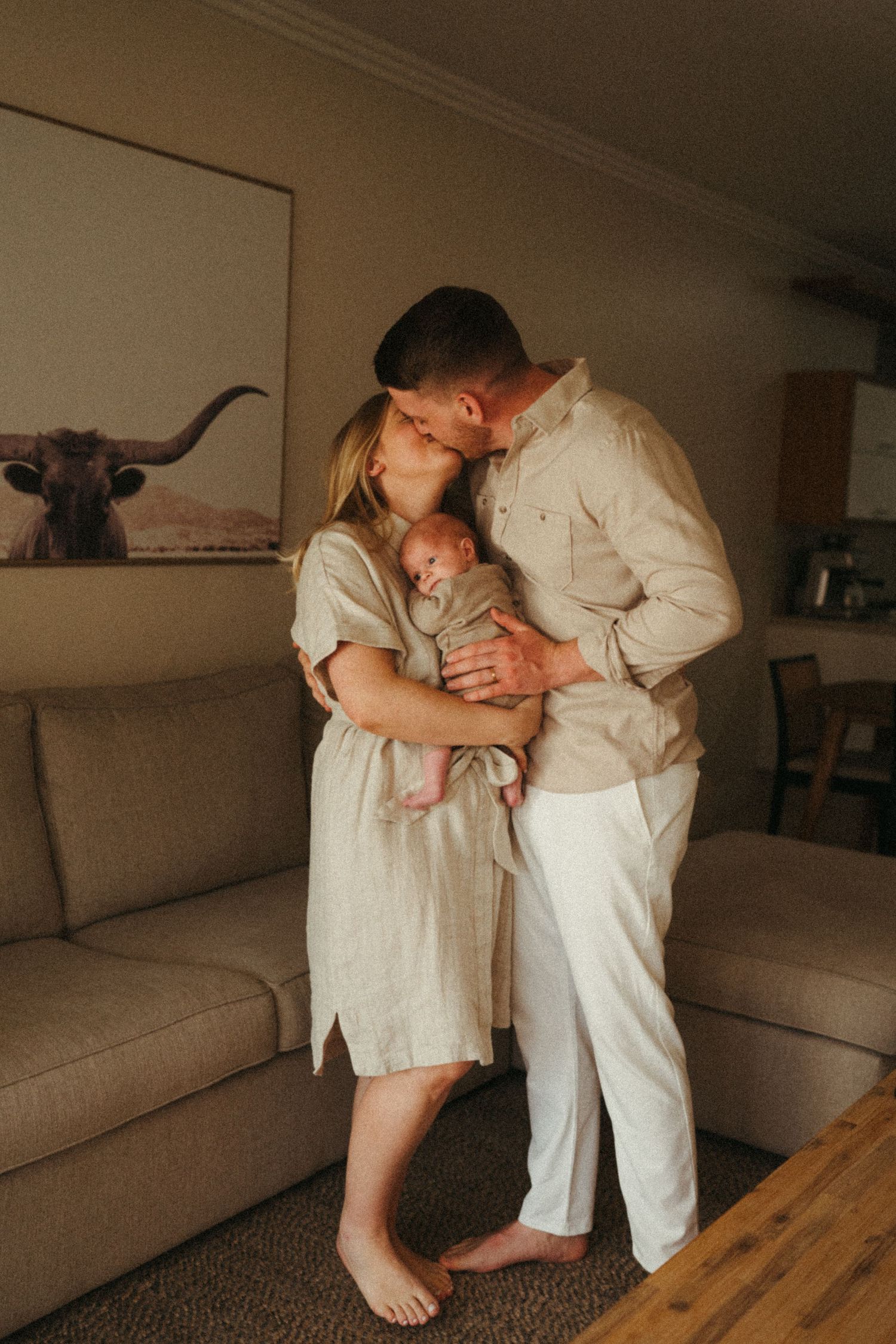 Candid family moments captured in a series of warm, intimate photographs at home.