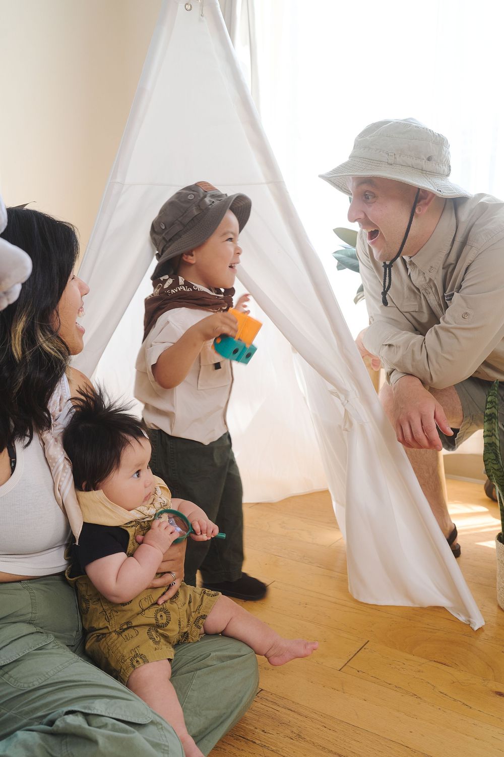 Natural light Family Photography taken in Oakland studio by velvett photos