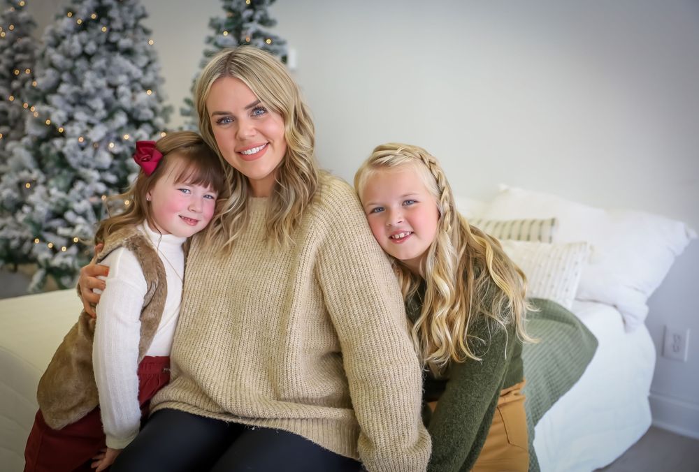 Cozy winter lifestyle photos with people relaxing on beige furniture.