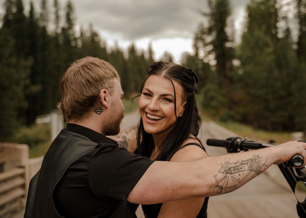 Harley davidson engagement photography cranbrook wedding photographer