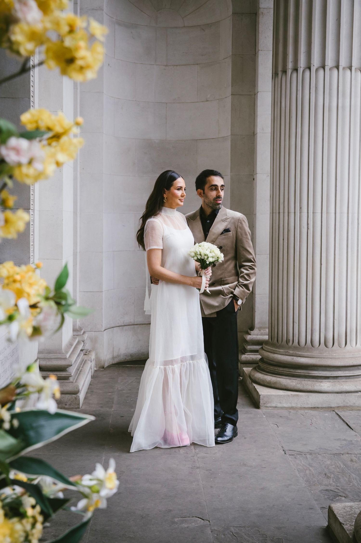 Bride and Groom at Old Marylebone Town Hall
