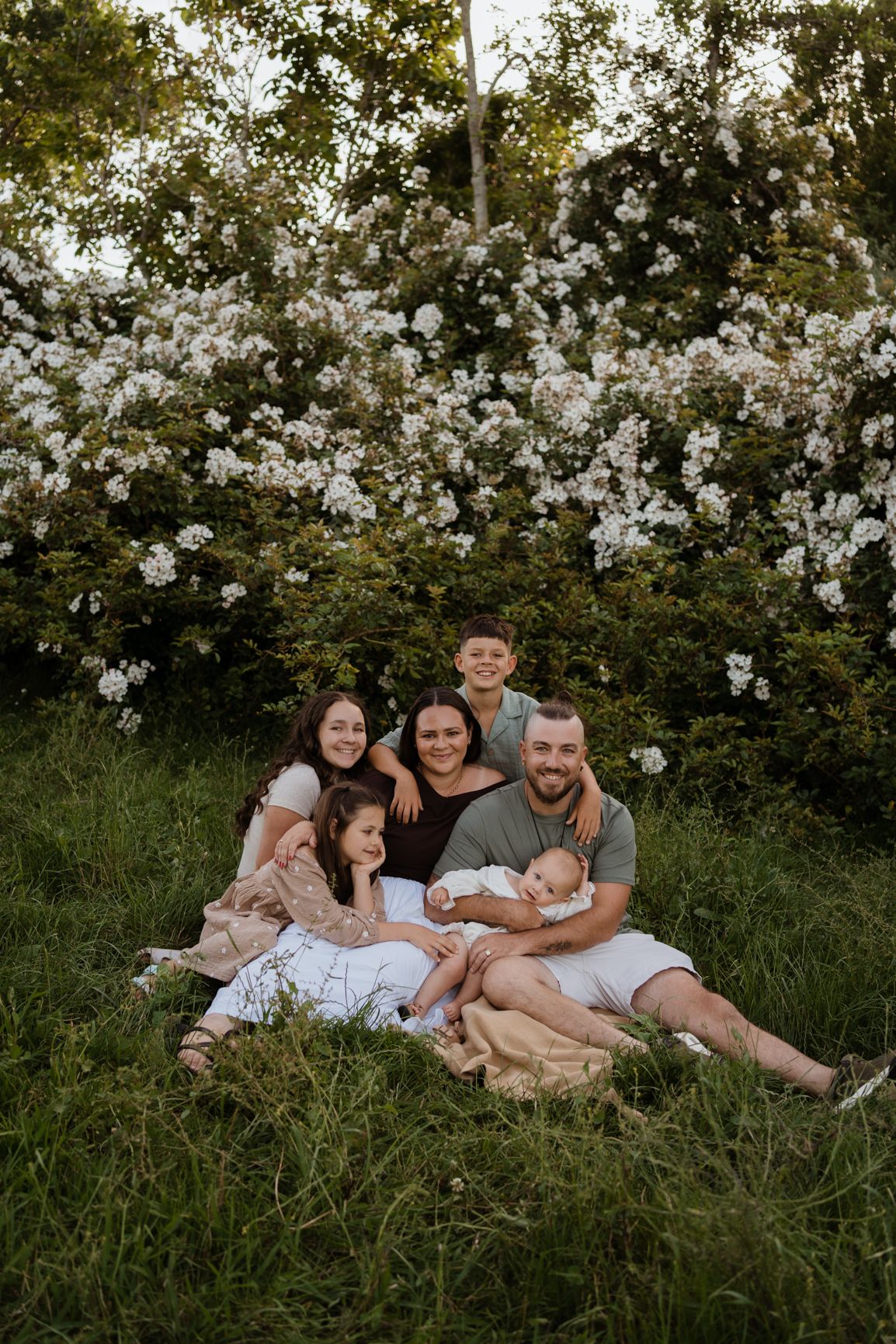 Family Photos with wild flowers Te Awamutu