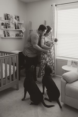 in home newborn session michigan photographer