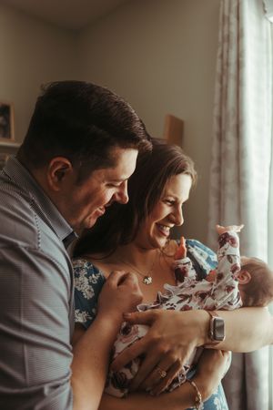 in home newborn session michigan photographer