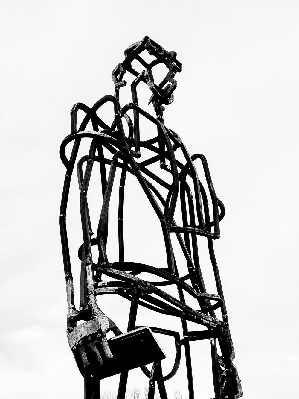 Look Up, garden sculpture, steel sculpture, forest of dean, gloucestershire, Gabriel Parfitt, for sale