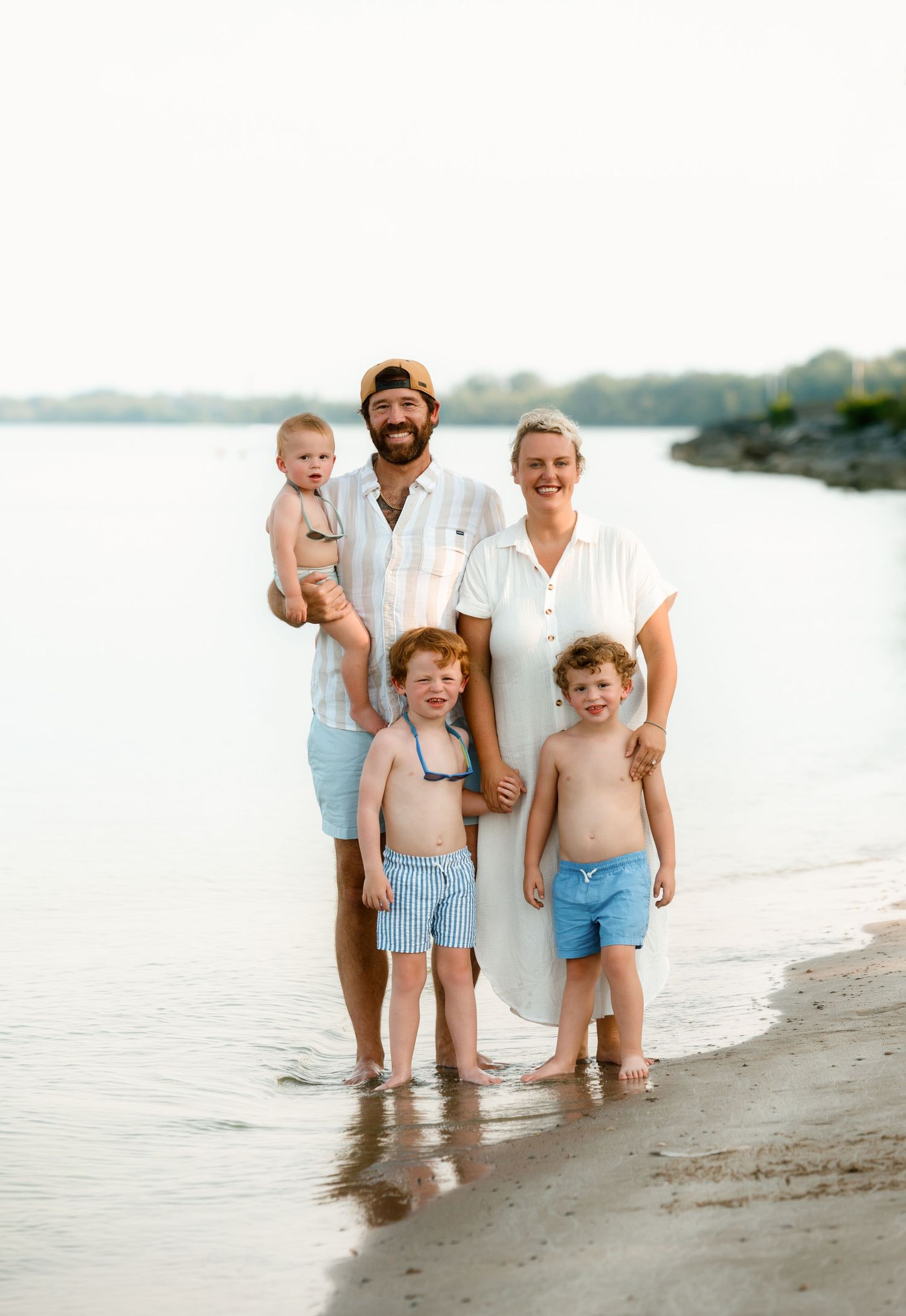 outdoor family session downriver at the beach