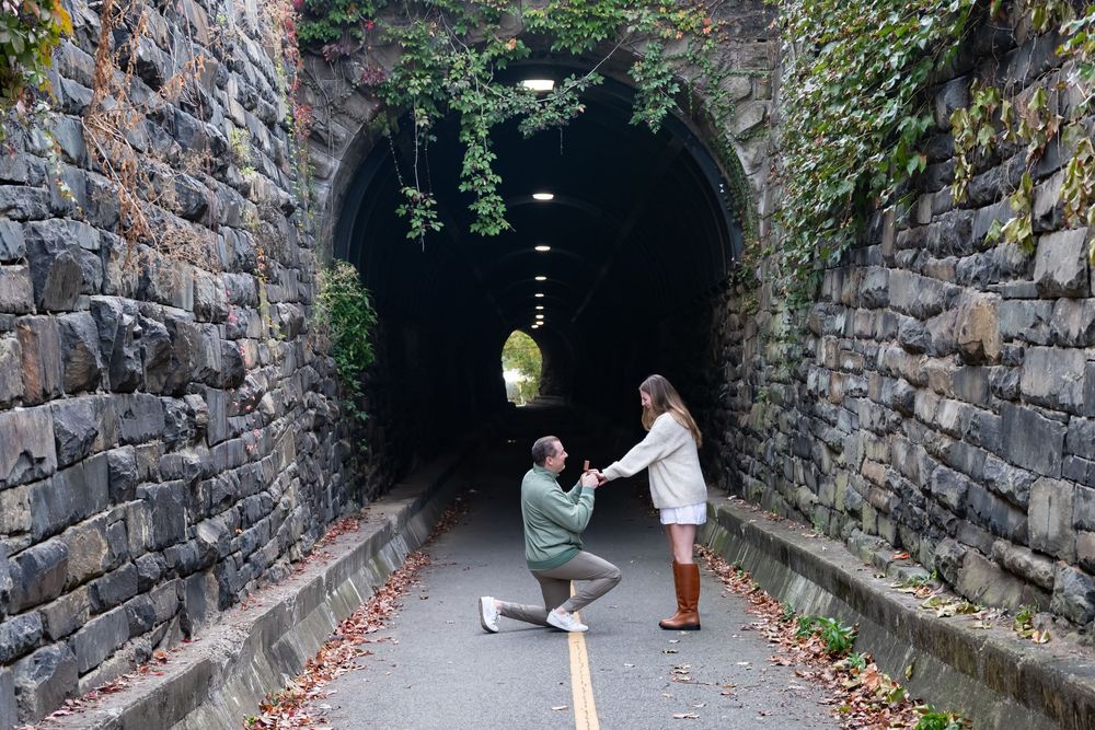 Old Town Alexandria Surprise Proposal Photographer Engagement Photography
