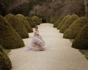 bride-in-pink-wedding-dress-uk-wedding