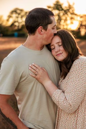 Beautiful couple photo during golden hour.