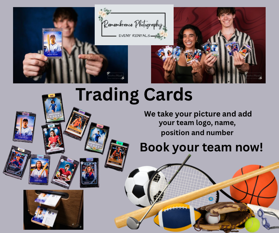 Trading card photo booth